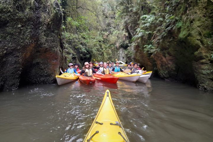 a small boat in a river